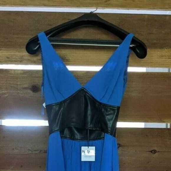 AW16 BLACK FAUX LEATHER TOP W/ BACK TAIL - Picture 3 of 11